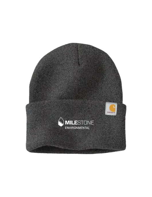 Carhartt Dark Grey Watch Cap 2.0 w/Milestone Environmental Logo