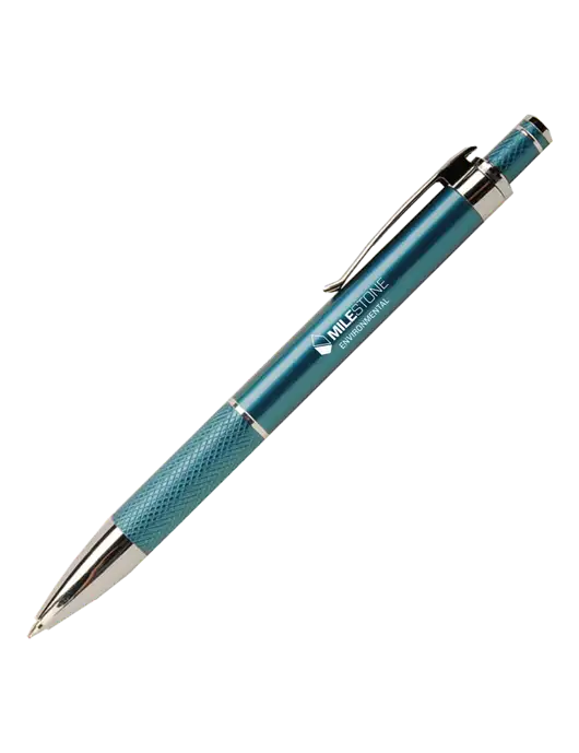 Diamond Etched Sapphire Pen - Black Ink w/Milestone Environmental Logo