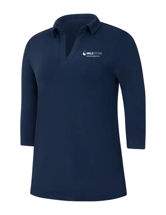 Navy Womens Luxe Knit Tunic w/Milestone Environmental Logo