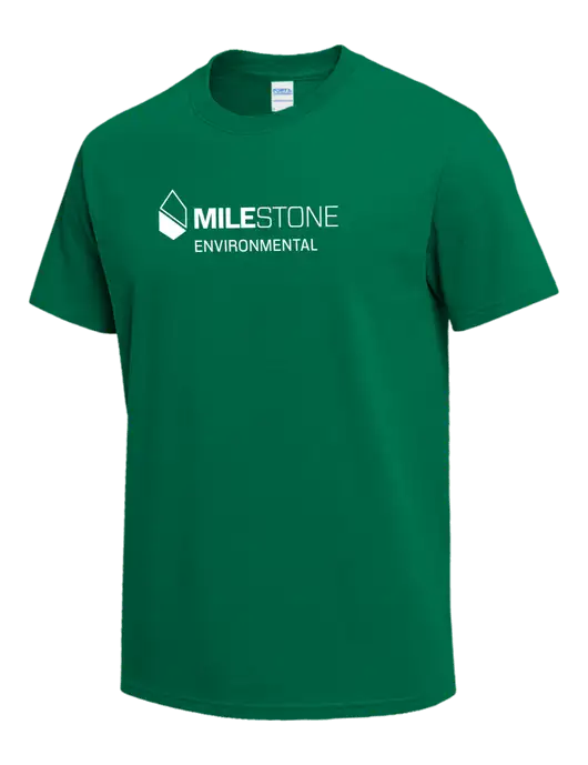 Kelly Green Heavyweight 6.1 oz T-Shirt w/Milestone Environmental Logo