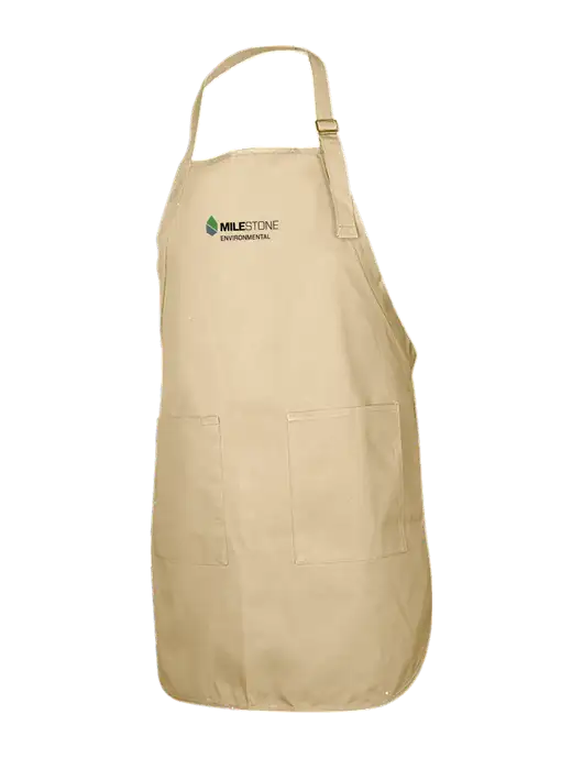 Full-Length Stone Apron With Pockets w/Milestone Environmental Logo