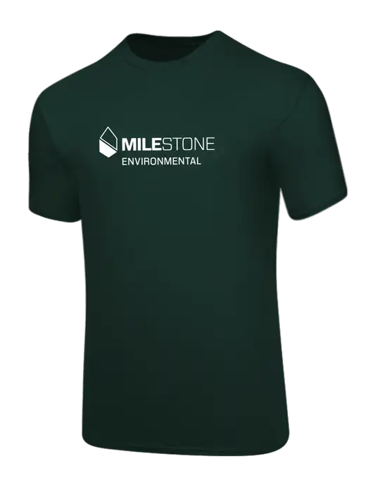 Core Blend Dark Green T-Shirt w/Milestone Environmental Logo