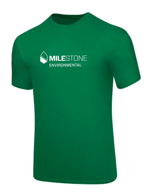 Core Blend Kelly Green T-Shirt w/Milestone Environmental Logo