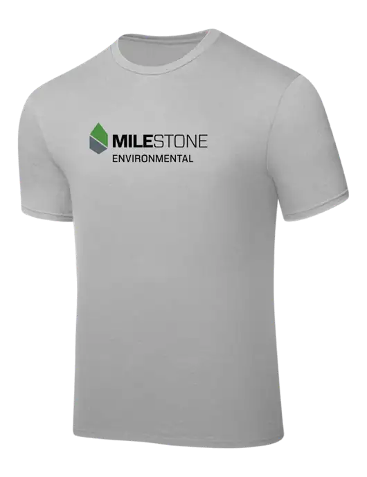 Silver PosiCharge Competitor Tee w/Milestone Environmental Logo