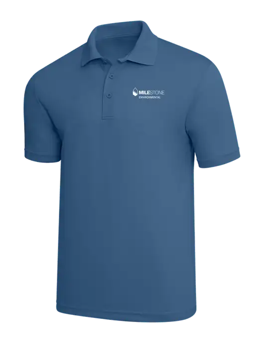 Slate Blue PosiCharge RacerMesh Polo w/Milestone Environmental Logo