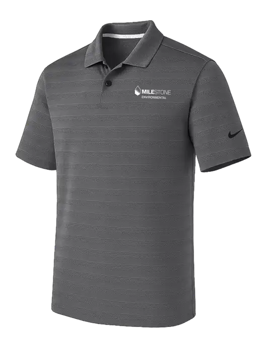 Nike Dark Medium Grey Dri-FIT Vapor Jacquard Polo w/Milestone Environmental Logo