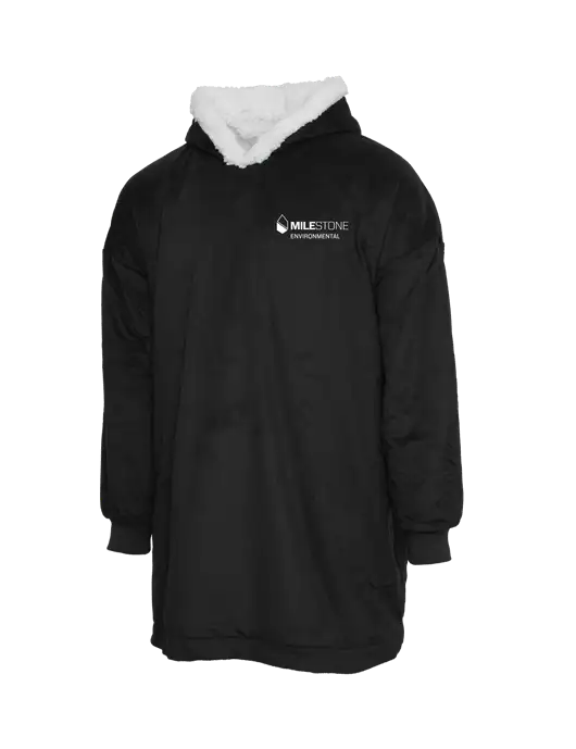 Wearable Lodge Black Blanket w/Milestone Environmental Logo