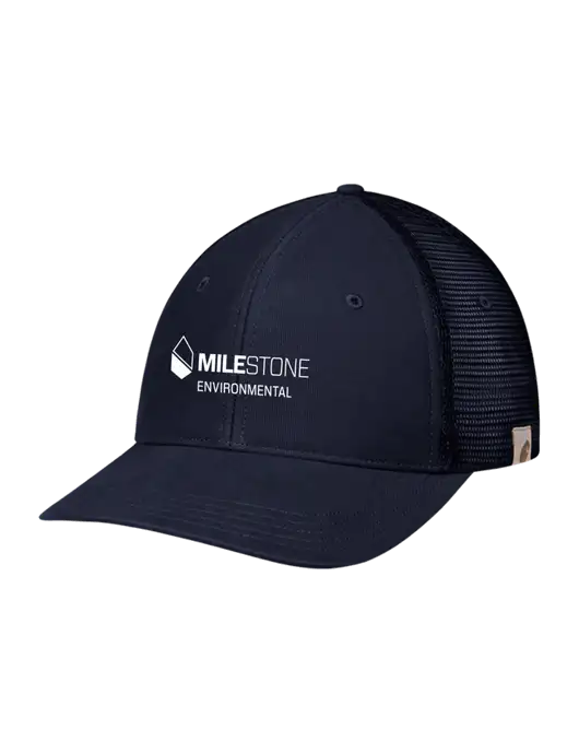 Carhartt Navy Canvas Trucker Cap w/Milestone Environmental Logo