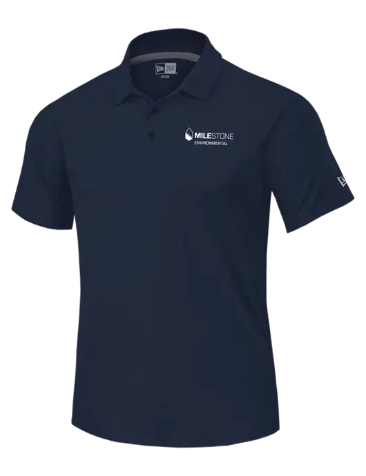 New Era Navy Power Polo w/Milestone Environmental Logo