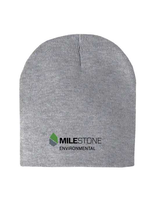 Light Grey Heather Element Knit Beanie w/Milestone Environmental Logo