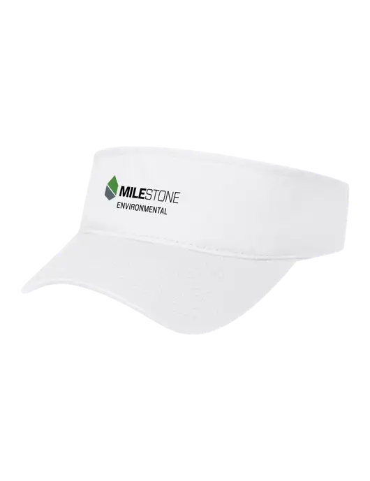 White Cap Visor w/Milestone Environmental Logo