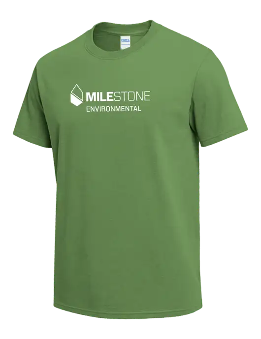 Light Kelly Green Heavyweight 6.1 oz T-Shirt w/Milestone Environmental Logo