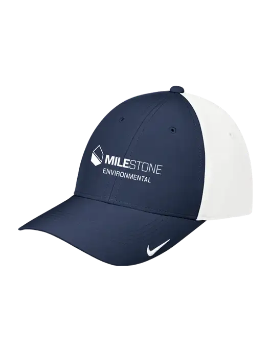 Nike Navy/White Dri-FIT Legacy Cap w/Milestone Environmental Logo