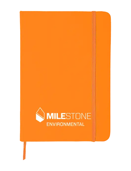 Orange Comfort Touch Bound Journal 5" X 7" w/Milestone Environmental Logo