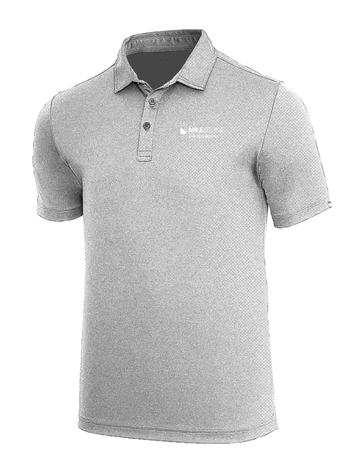 TravisMathew Medium Grey Heather Coto Performance Polo w/Milestone Environmental Logo