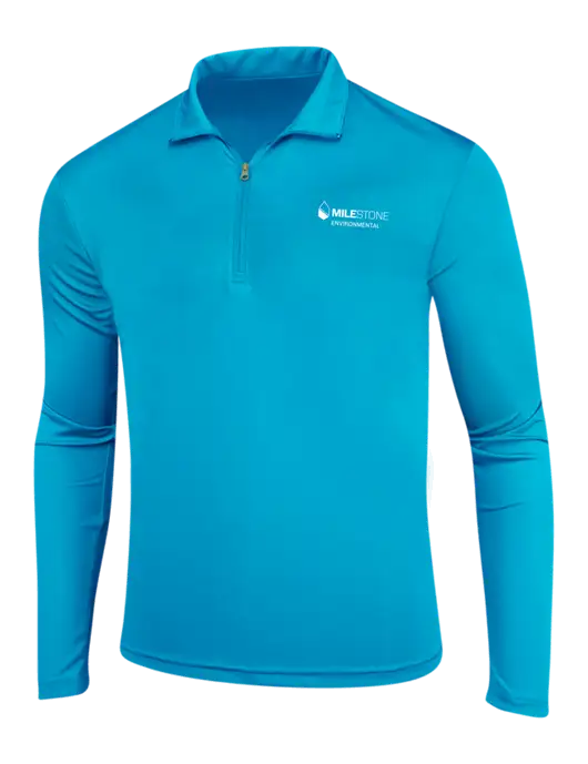 Sapphire Blue PosiCharge Competitor 1/4 Zip Pullover w/Milestone Environmental Logo