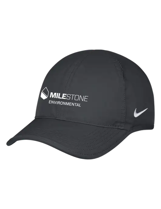 Nike Charcoal Featherlight Cap w/Milestone Environmental Logo