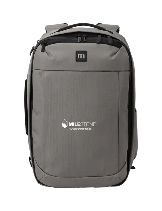TravisMathew Medium Grey Convertible Backpack w/Milestone Environmental Logo