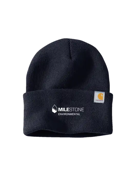 Carhartt Navy Watch Cap 2.0 w/Milestone Environmental Logo