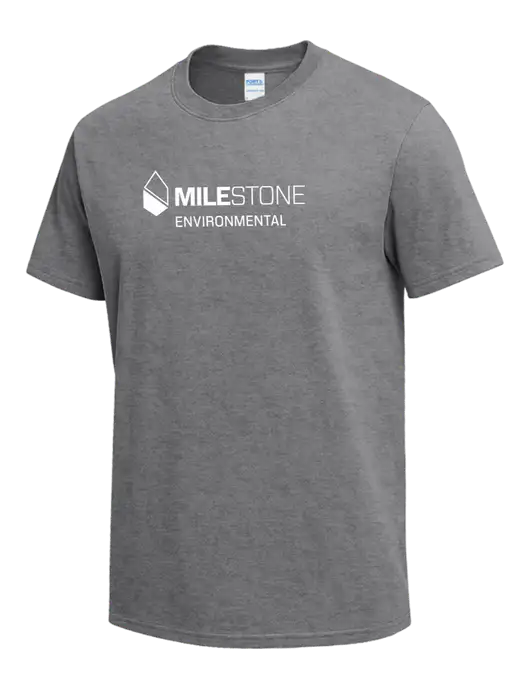 Medium Grey Heather Heavyweight 6.1 oz T-Shirt w/Milestone Environmental Logo