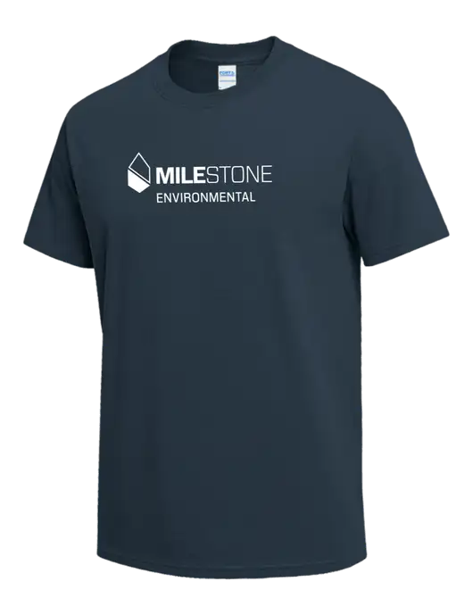 Dark Slate Blue Heavyweight 6.1 oz T-Shirt w/Milestone Environmental Logo
