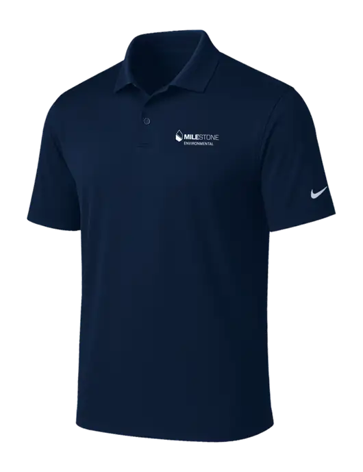 NIKE Navy Victory Solid Polo w/Milestone Environmental Logo