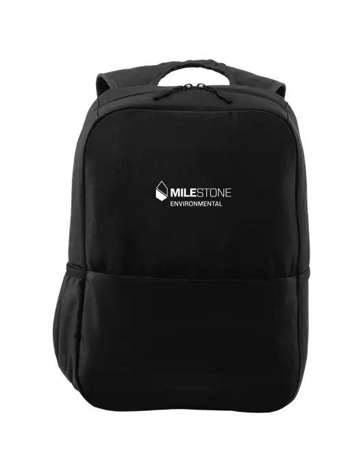 Access Square Laptop Black Backpack w/Milestone Environmental Logo