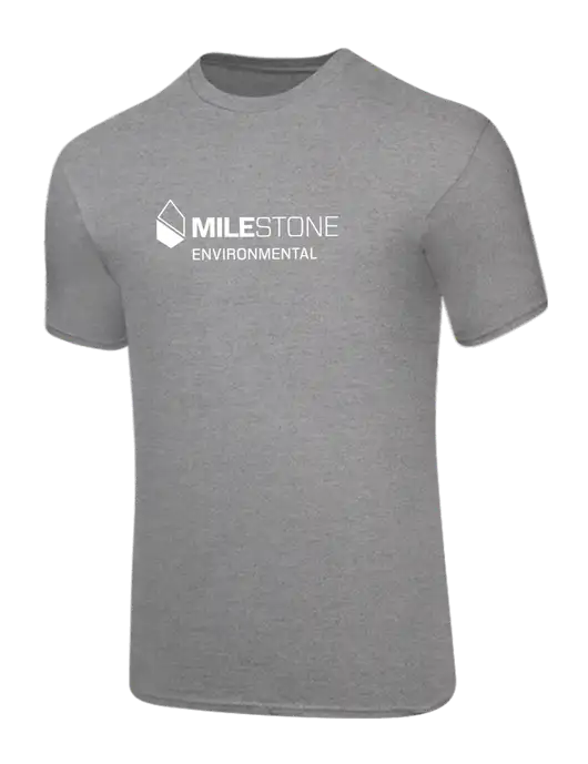 Core Blend Medium Grey Heather T-Shirt w/Milestone Environmental Logo