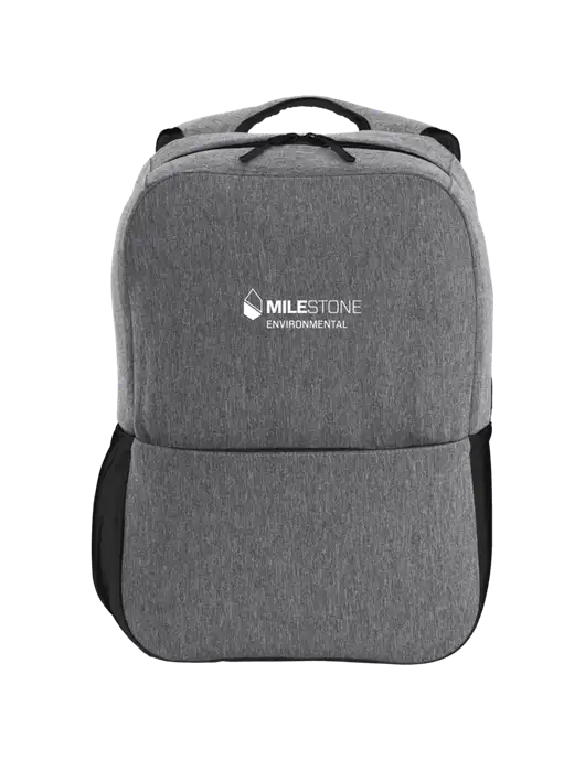 Access Square Laptop Graphite Heather/Black Backpack w/Milestone Environmental Logo