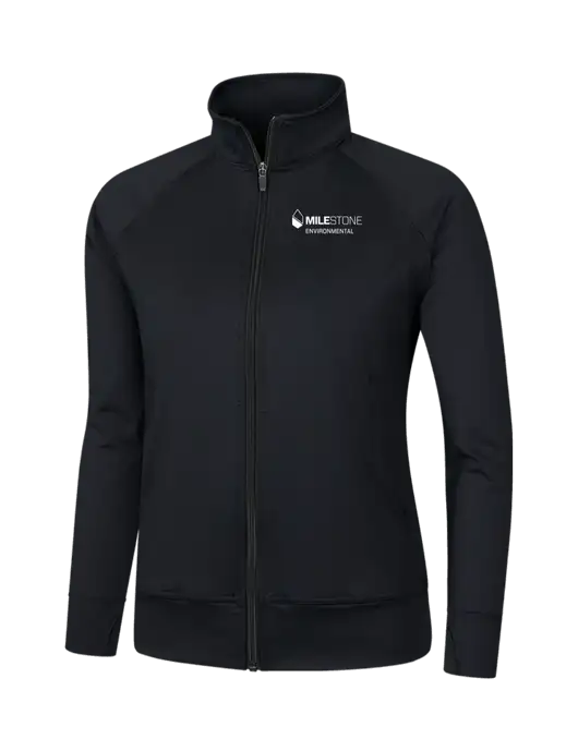 Womens Black NRG Fitness Jacket w/Milestone Environmental Logo