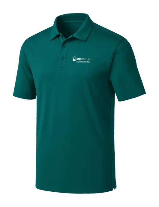 Dark Teal Silk Touch Performance Polo w/Milestone Environmental Logo