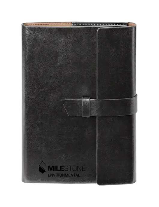 Fabrizio Black 6.875 x 9.56 Portfolio w/Milestone Environmental Logo