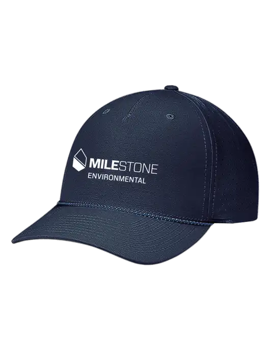 Richardson Laser Perf Performance Dark Navy/Navy-Grey-Blue Rope Cap w/Milestone Environmental Logo