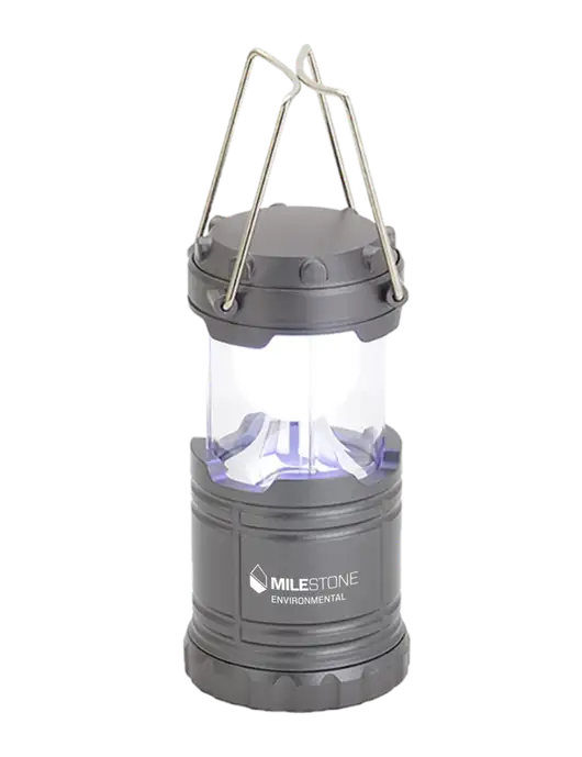 Gunmetal Mini Retro Lantern w/Milestone Environmental Logo