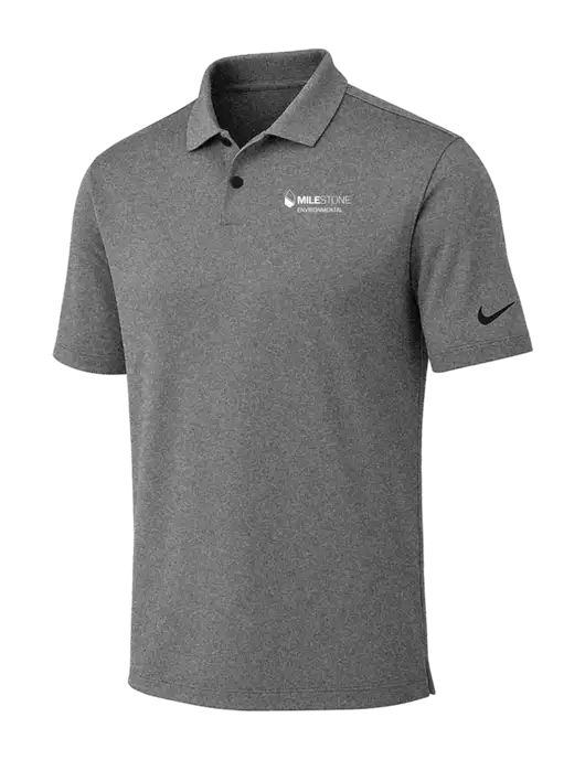 Nike Dark Grey Heather Dri-FIT Vapor Polo w/Milestone Environmental Logo