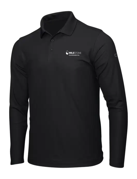 OGIO Blacktop Caliber 2.0 Long Sleeve Polo w/Milestone Environmental Logo