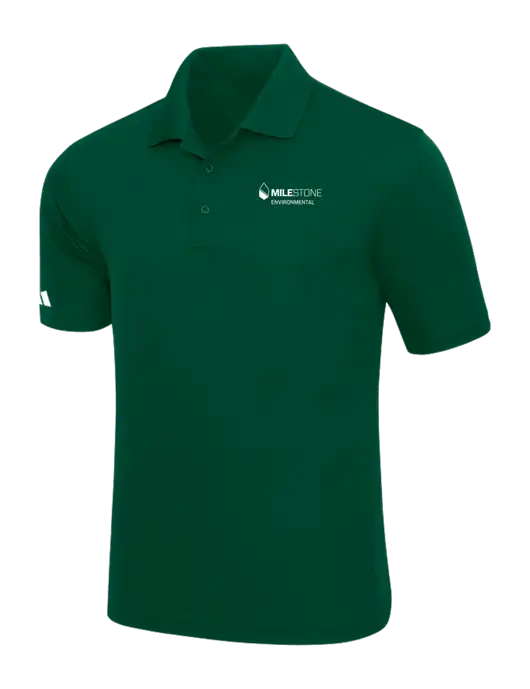 Adidas Dark Green Basic Sport Polo w/Milestone Environmental Logo