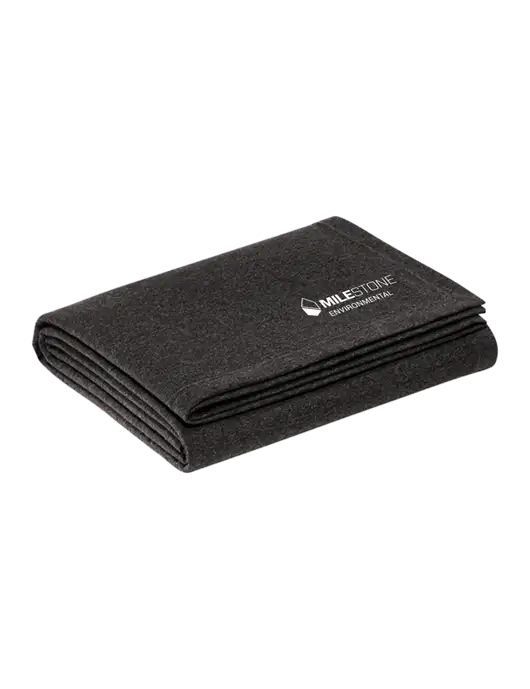Recycled Charcoal Heather Blanket w/Milestone Environmental Logo