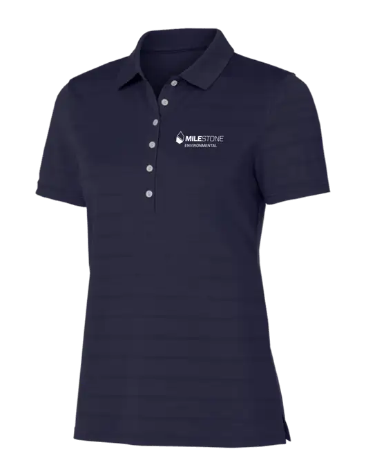 Callaway Womens Navy Ventilated Polo w/Milestone Environmental Logo