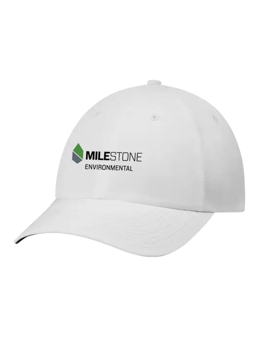 Richardson Relaxed Performance Lite White Cap w/Milestone Environmental Logo