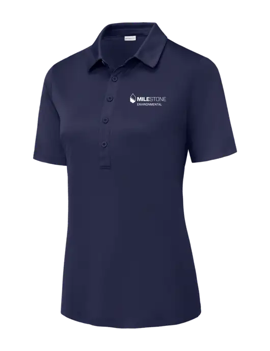 True Navy Womens Posi-UV Pro Polo w/Milestone Environmental Logo