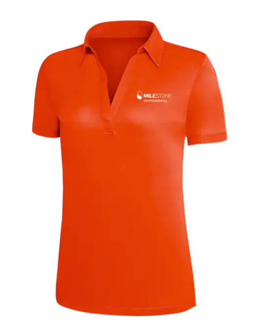 Orange Silk Touch Womens Performance Polo w/Milestone Environmental Logo