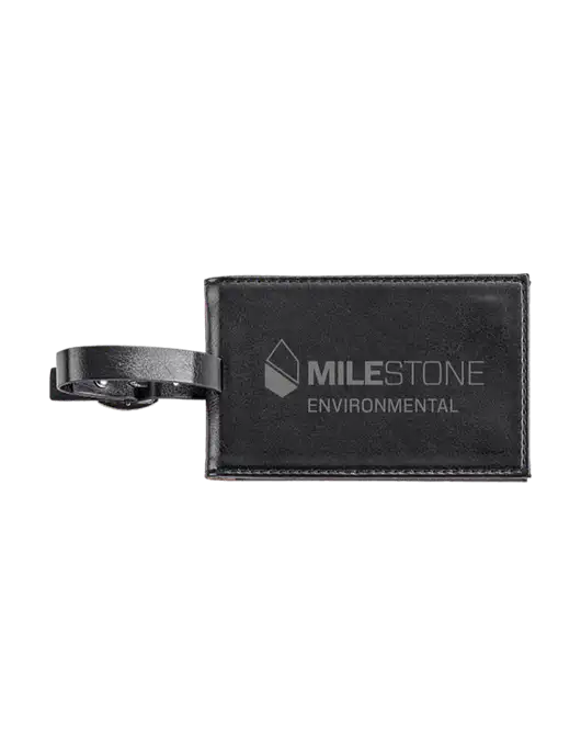 Fabrizio Black Executive Luggage Tag w/Milestone Environmental Logo