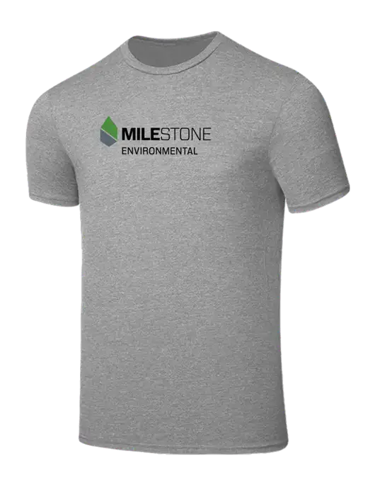 Seriously Soft Light Heather Grey T-Shirt w/Milestone Environmental Logo