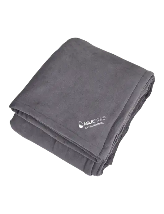 Mountain Lodge Hearth Grey Blanket  w/Milestone Environmental Logo