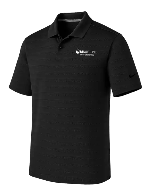 Nike Black Dri-FIT Vapor Jacquard Polo w/Milestone Environmental Logo
