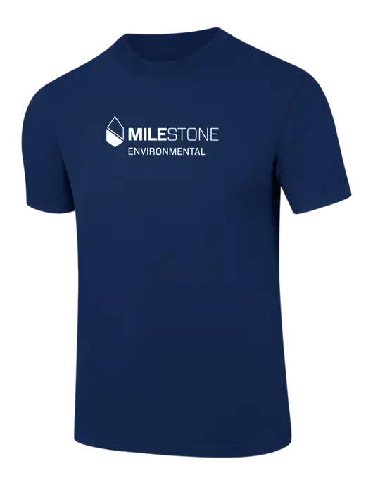 Comfort Colors 6.1 oz Dark Navy Heavyweight Ring Spun T-Shirt w/Milestone Environmental Logo