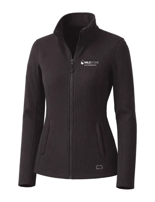 OGIO Blacktop Womens Grit Fleece Jacket w/Milestone Environmental Logo