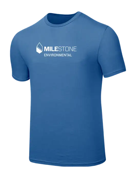 Seriously Soft Light Navy T-Shirt w/Milestone Environmental Logo
