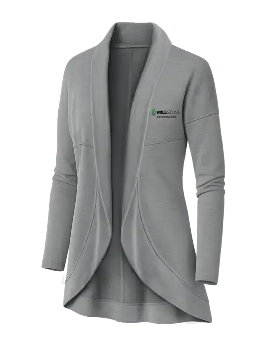 OGIO Light Grey Heather Womens Luuma Cocoon Fleece w/Milestone Environmental Logo